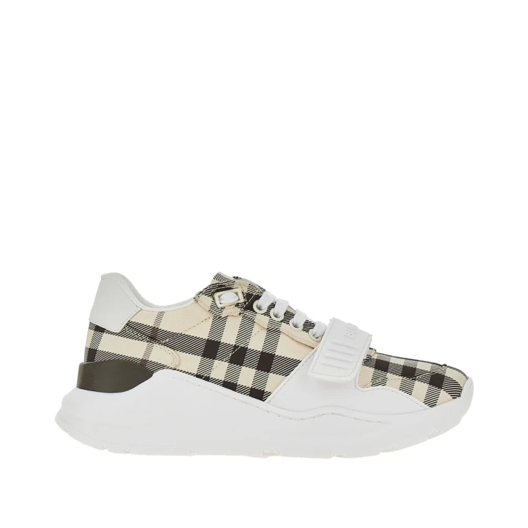 Baskets Burberry en tissu à carreaux pour femme, taille 36
