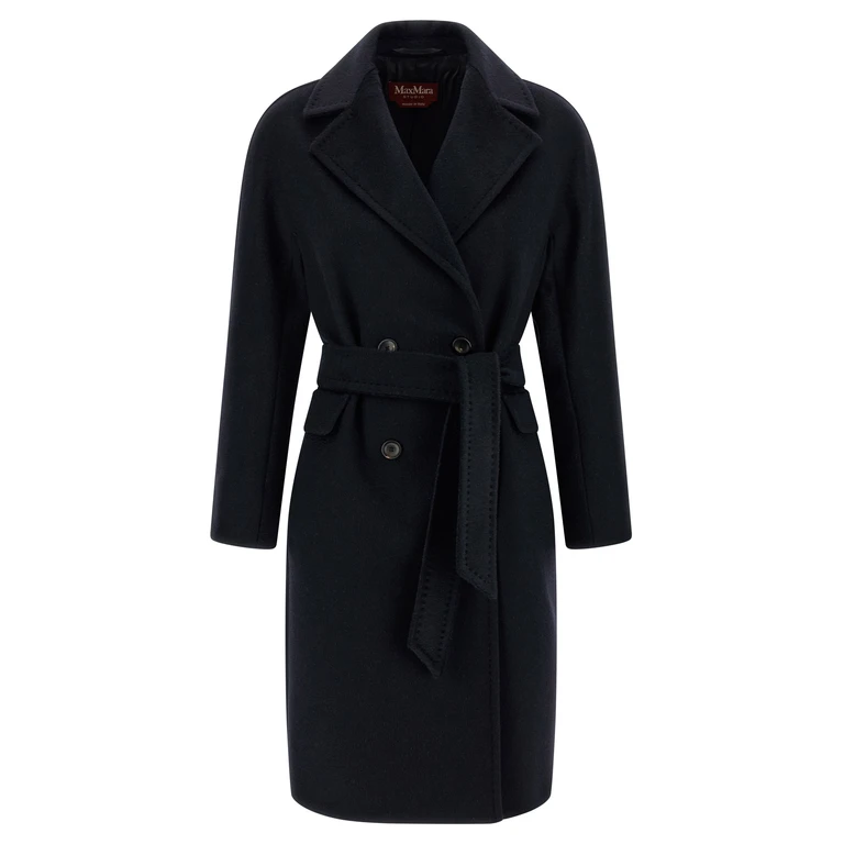 Blue Cashmere Coat Clothing - Women