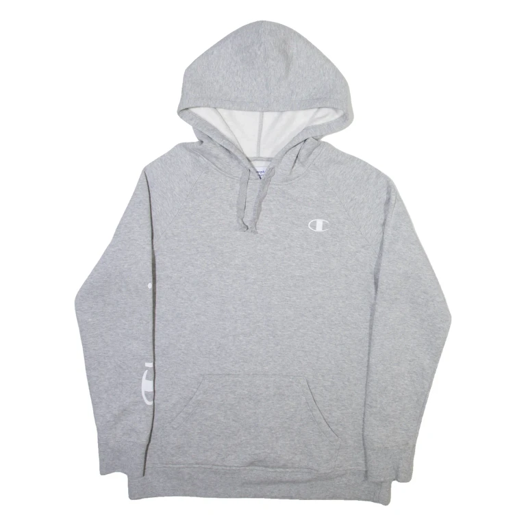 CHAMPION Mens Grey Hoodie S