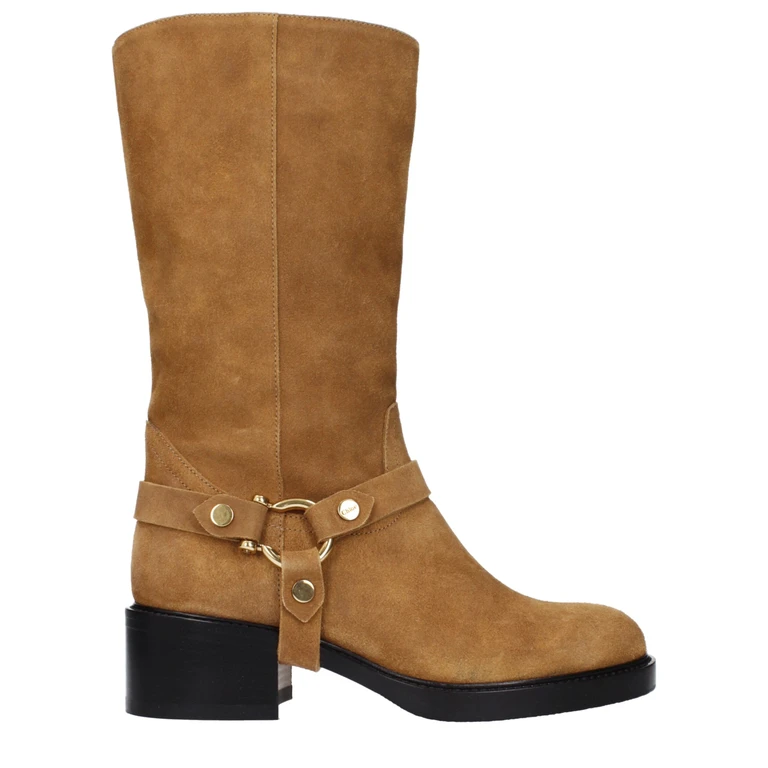 Chloé Brown Leather Ankle Boots - Women