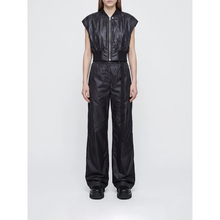 Short-Sleeved Cropped Nylon Bomber Jacket (DS01F4717NPS09)