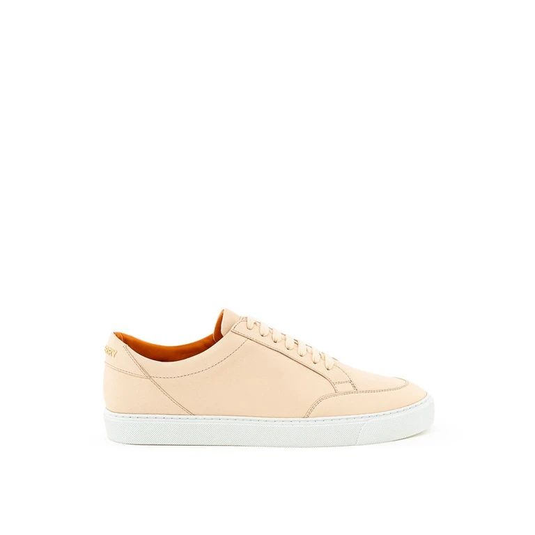 Pink Leather Low Top Sneakers - Women