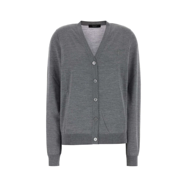 Gucci Ivory Wool Cardigan Vanillawhite Exterior: Maglieria - Women