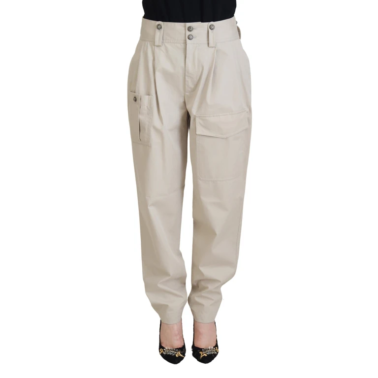 Dolce & Gabbana Beige Cotton Women Cargo Pants - Women