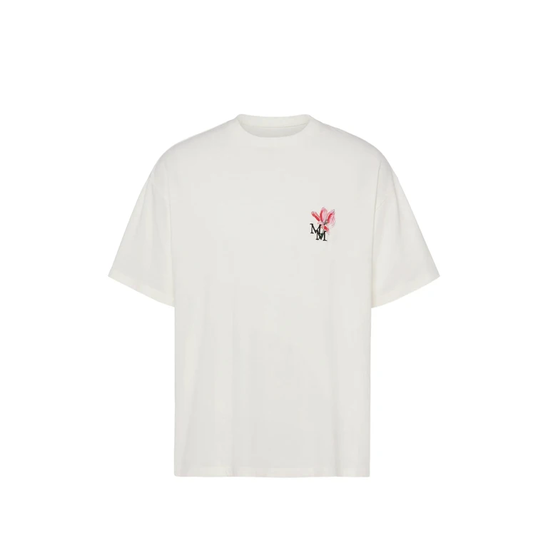 Maison Margiela Floral MM-embroidered Cotton T-shirt