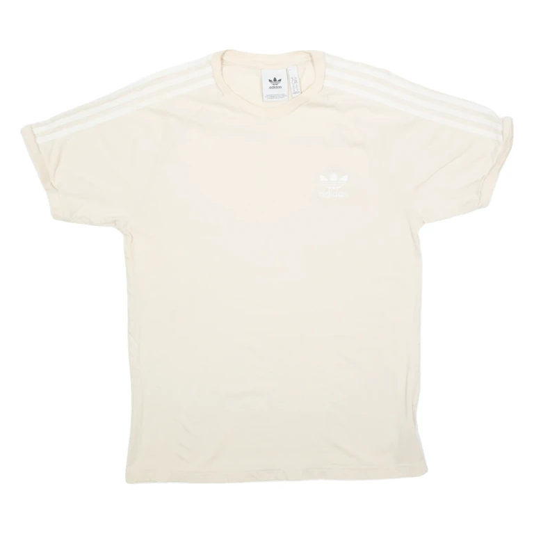 ADIDAS Mens T-Shirt Beige M