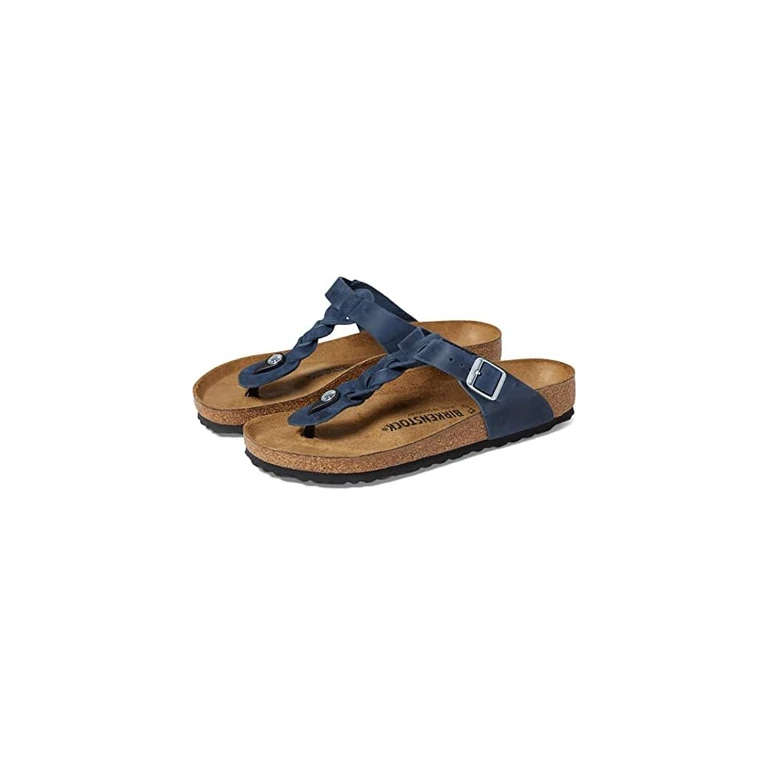 Unisex Gizeh Braided Oiled Leather Navy