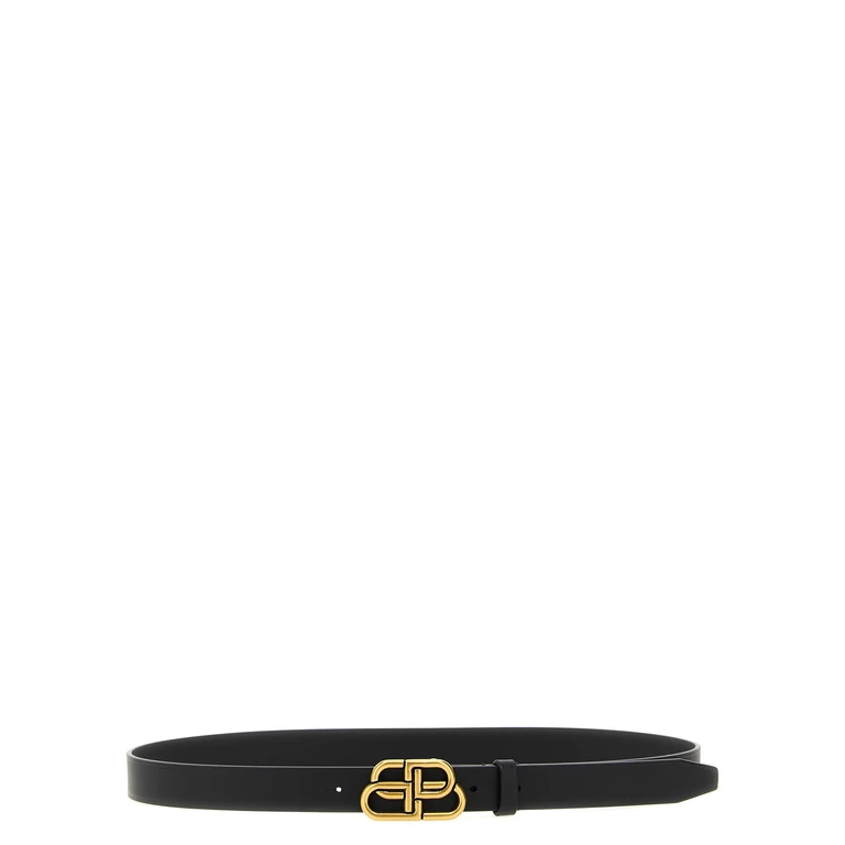 Balenciaga Black Calfskin Thin Belt - Women
