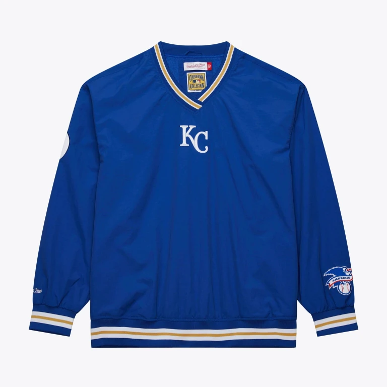 Men's MLB Classic Nylon Pullover Vintage Logo Royals Pullovers
