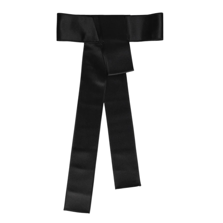 Dolce & Gabbana Black Satin Wide Waist Belt Silk - Women