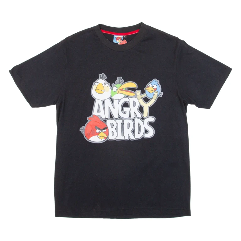 ANGRY BIRDS Boys T-Shirt Black L