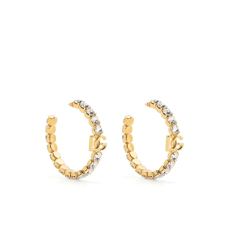 DG Crystal-embellished Hoop Earrings