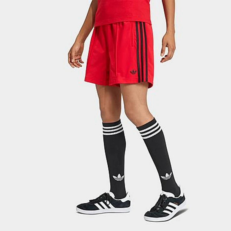 adidas Women's Originals Firebird Classic Shorts in Better Scarlet/Black Size: XXS