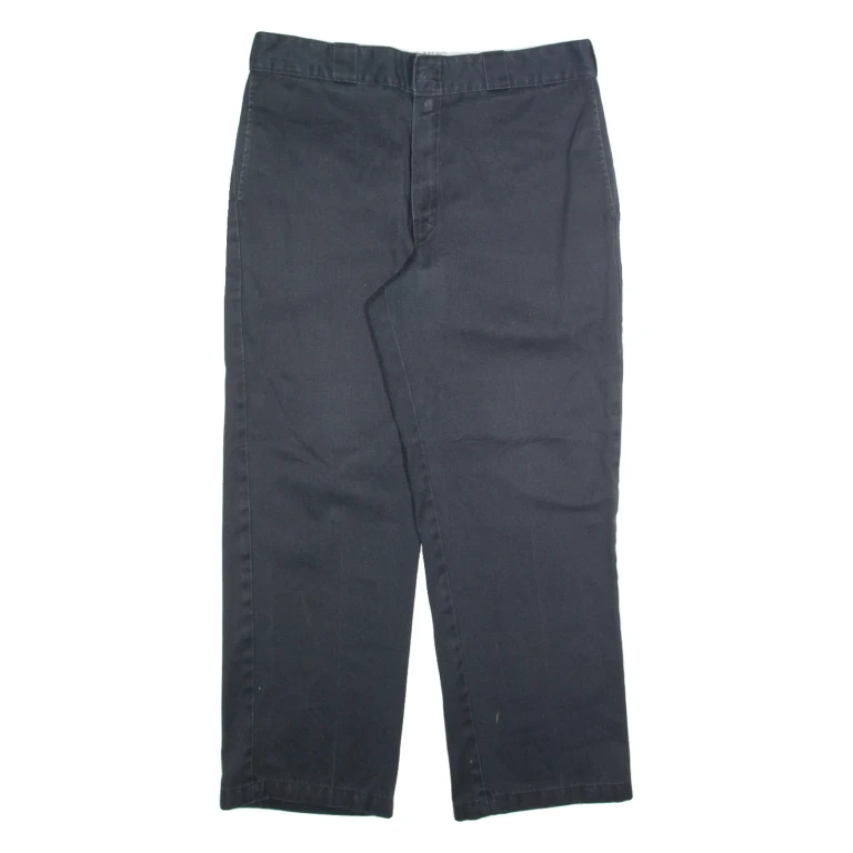 DICKIES Chino Mens Trousers Black Regular Straight W34 L27