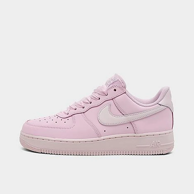 Nike Women's Air Force 1 Retro Premium Casual Shoes in Pink Foam/Pink Foam/Pearl Pink Size: 5.0