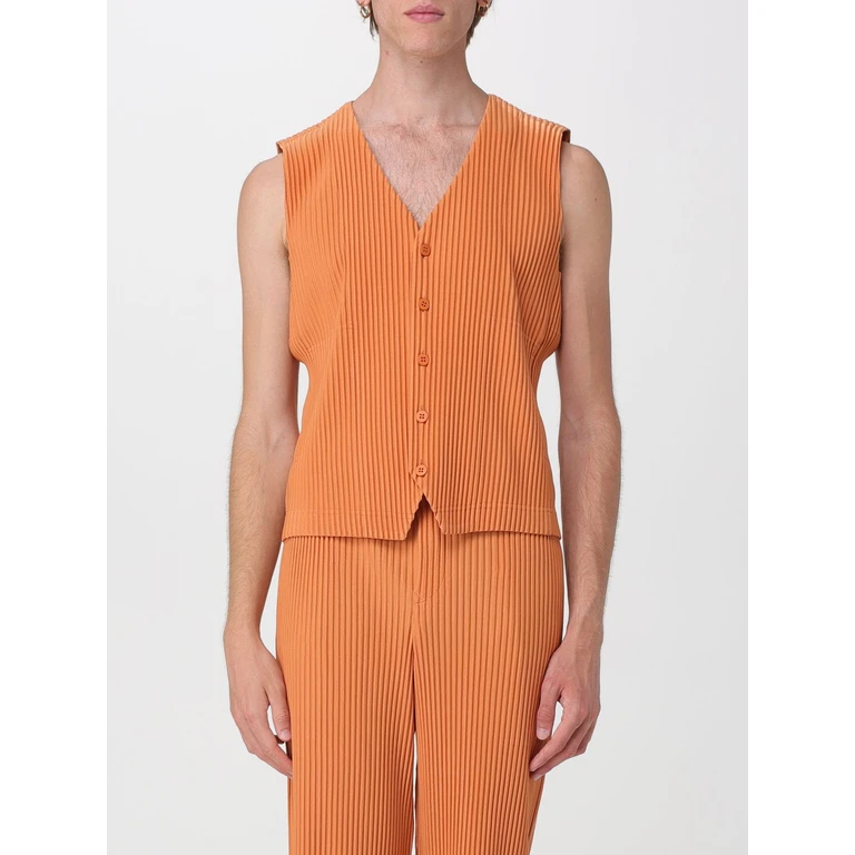 HOMME PLISSE' ISSEY MIYAKE Button-Front Pleated Waistcoat Homme Plissé Issey Miyake in Technical Crêpe (HP66JE15747)