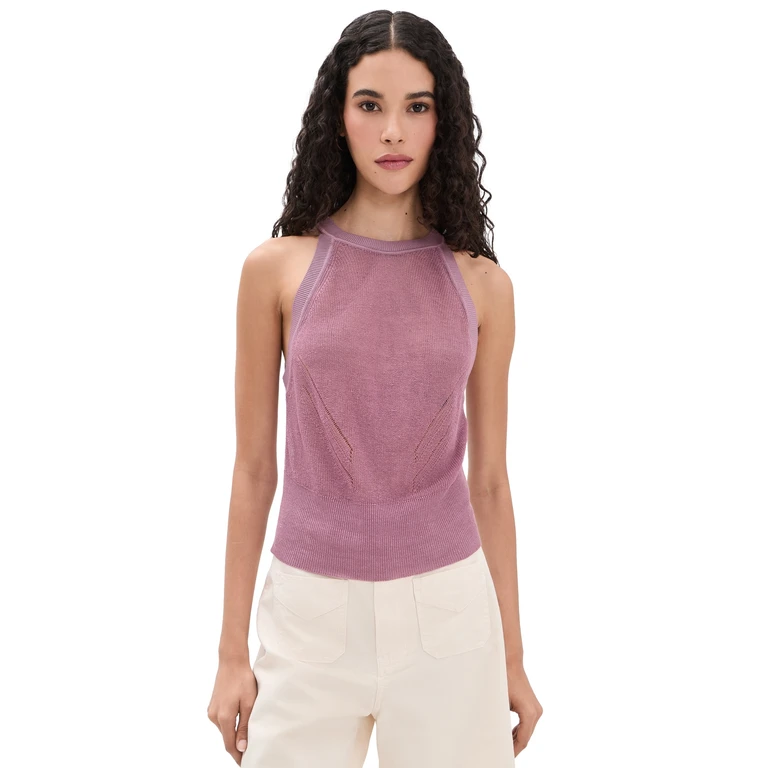 Veronica Beard Jean Solomon Knit Tank Orchid Haze M