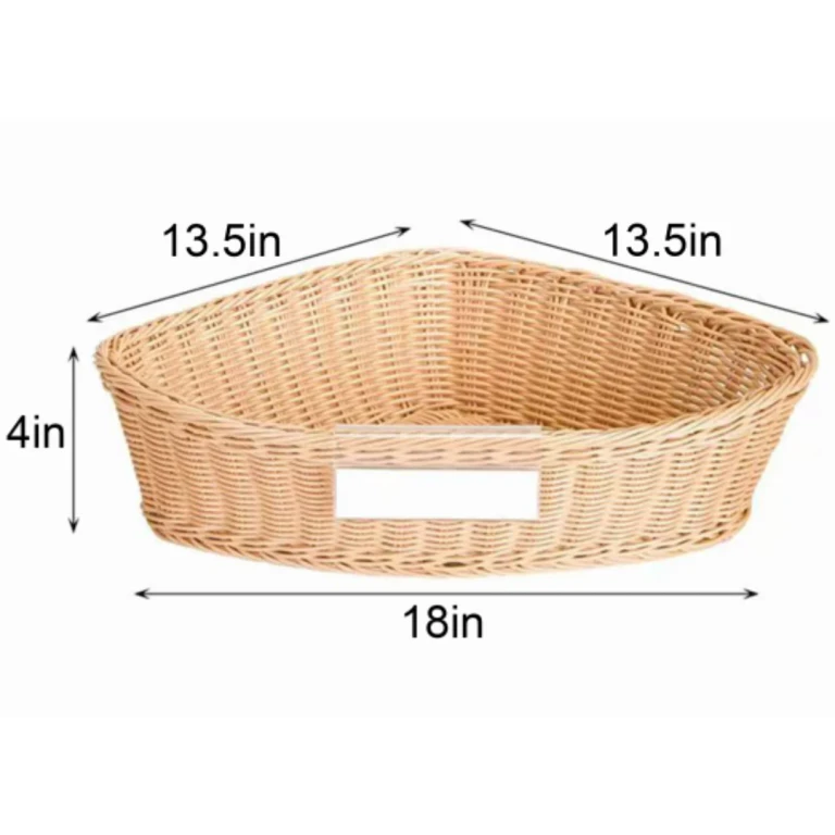 Corner Classroom Storage Basket - Woven Shelf Organizer for Corner Units (18" x 13.5" x 4") - 4 Pack