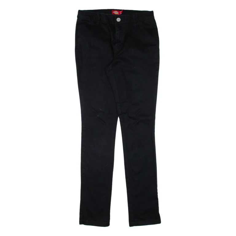 DICKIES Workwear Womens Trousers Black Slim Skinny W29 L31