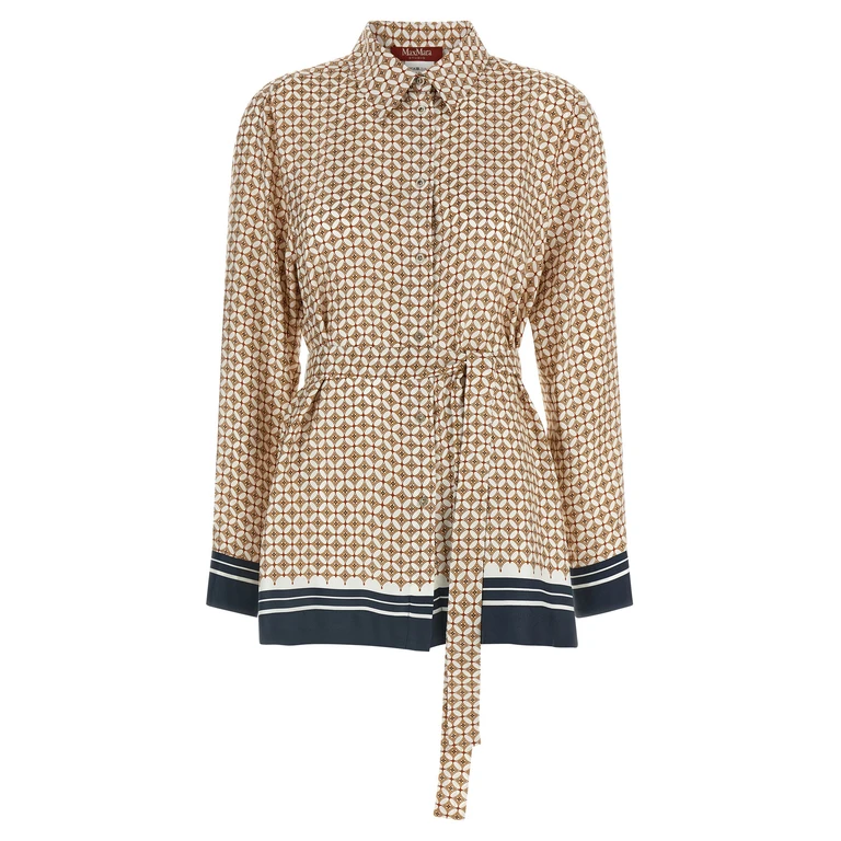 Brown Silk Blouse - Women
