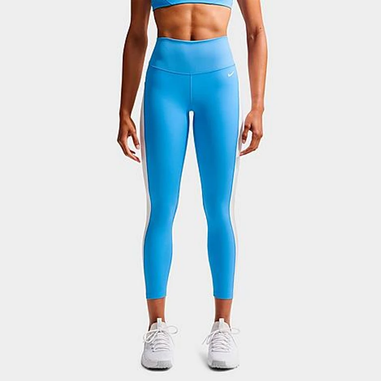 Nike Women's One High-Waisted 7/8 Leggings in University Blue/White/White Size: XXS