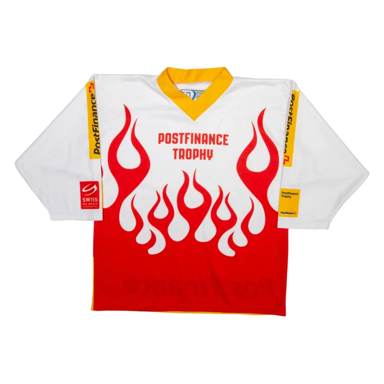 OCHSNER Hockey Mens Jersey White Long Sleeve USA V-Neck S