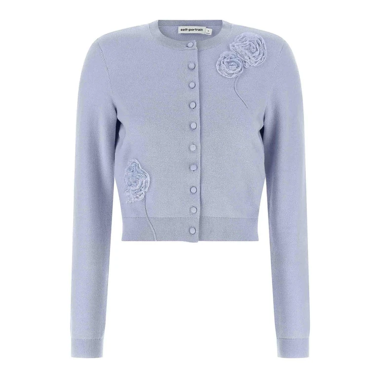 Self Portrait Cardigan - Bleu Clair (PF26068C)