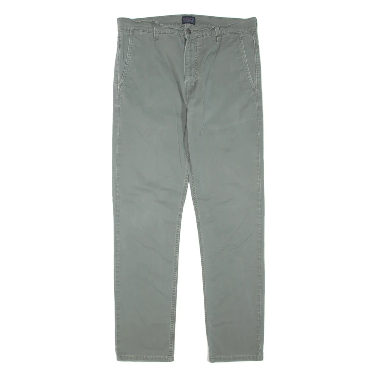 LEVI'S Mens Trousers Green Regular Skinny W33 L32