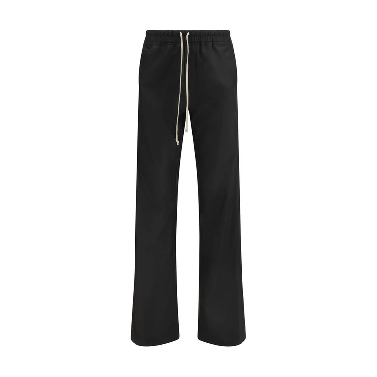 Black Polyester Casual Pants - Men