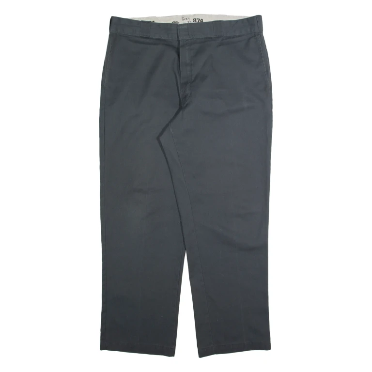 DICKIES Chino Mens Trousers Grey Regular Straight W38 L29