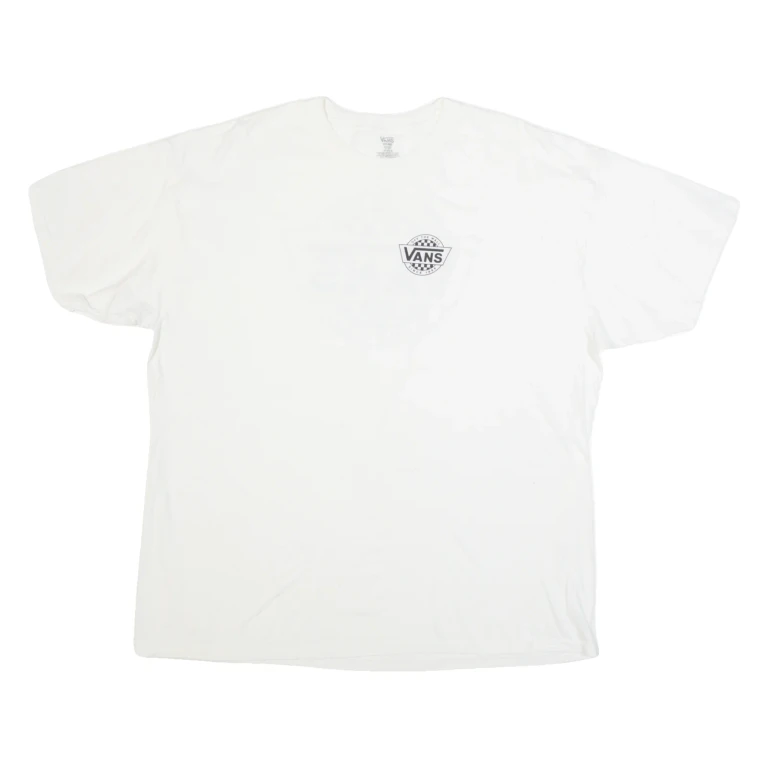 VANS Mens T-Shirt White 2XL