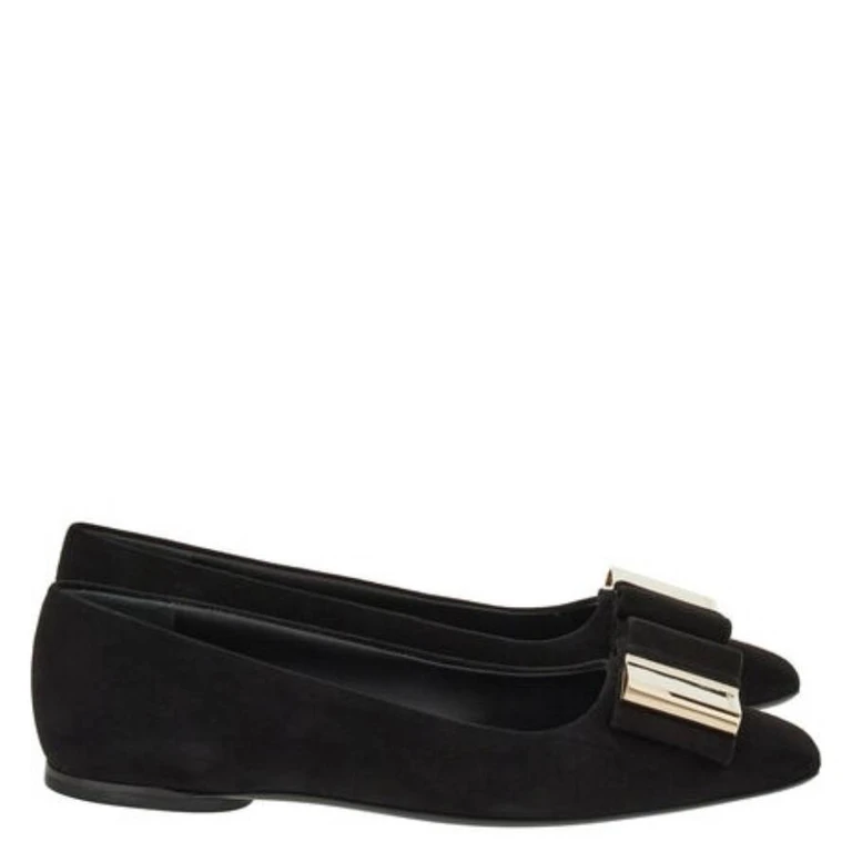 Ferragamo Lena Bow Ballerina Flats, Size 7 C