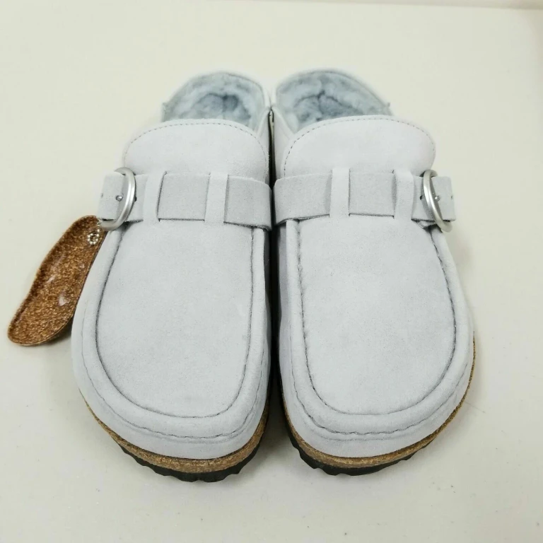 Unisex Buckley Shearling Suede Leather Dusty Teal