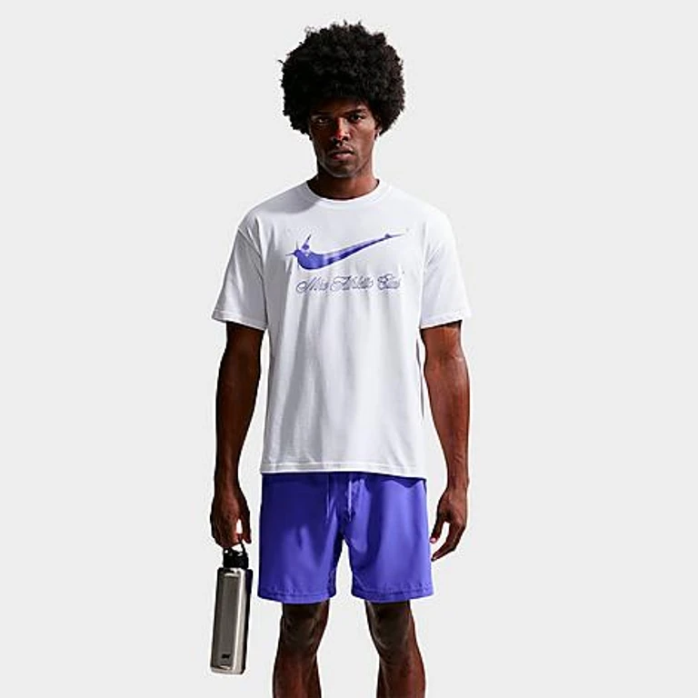 Men's N. A.C. Glitz Graphic T-Shirt in White/Persian Violet Size: Small