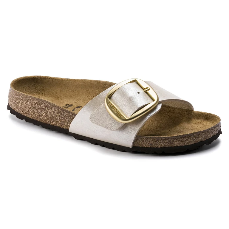 Unisex Madrid Big Buckle Birko-Flor Graceful Pearl White