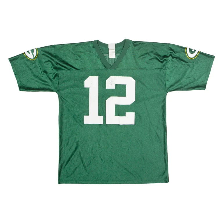 NFL Green Bay Packers Home #12 Rodgers Mens Jersey Green USA V-Neck XL