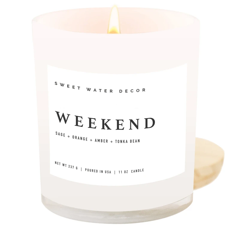 Weekend Soy Candle - White Jar - 11 oz