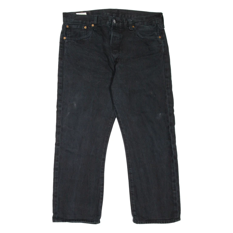 LEVI'S 501 BIG E Jeans Mens Black Regular Straight W34 L25