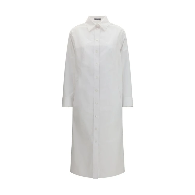 Balenciaga White Cotton Casual Dress - Women
