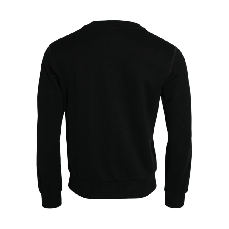 Dolce & Gabbana Black Cotton Long Sleeves Sweatshirt Sweater Polyester Clothing - Men