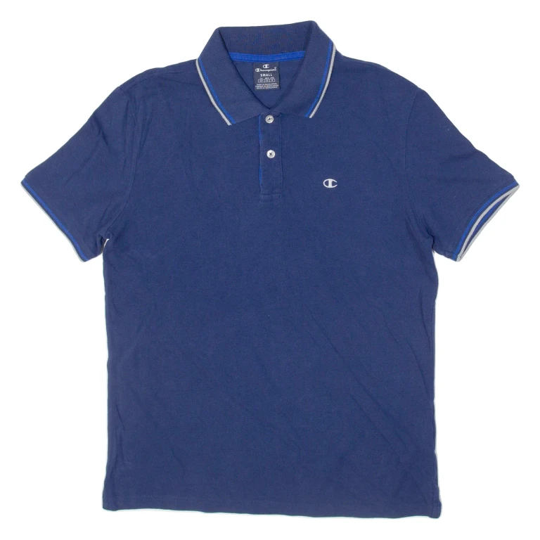 CHAMPION Mens Polo Shirt Blue S