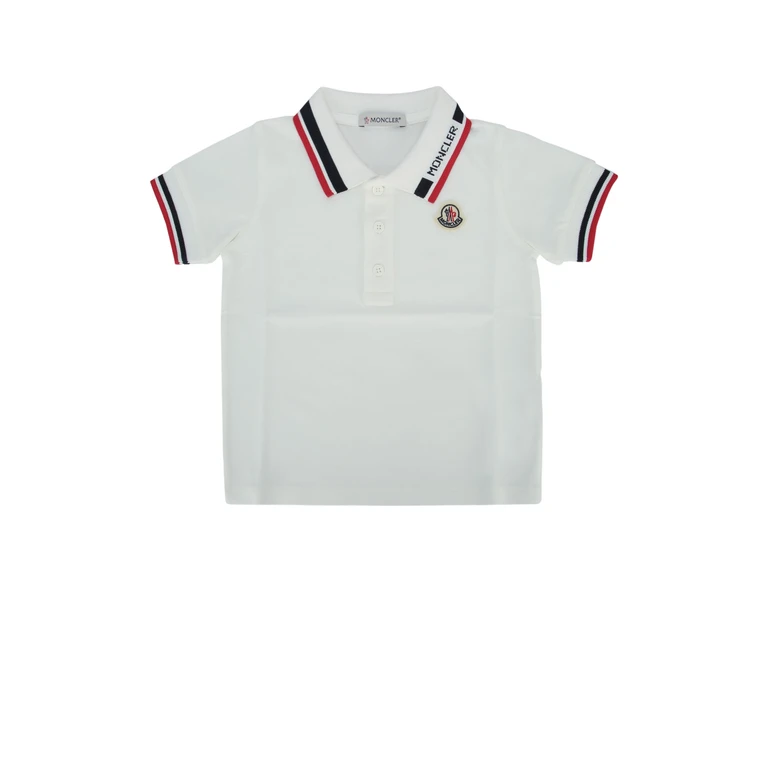 Moncler Jr Ss Polo Cream