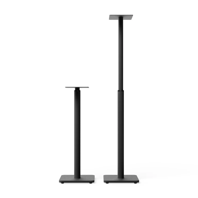 Kanto SPH Universal Height Adjustable Bookshelf Speaker Stands - Black, Set of 2