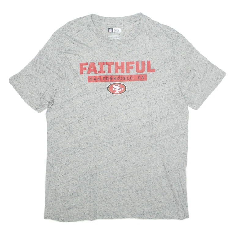 NFL San Francisco 49ers Mens T-Shirt Grey USA XL