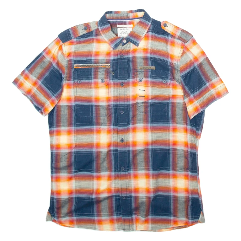 DIESEL Slim Fit Mens Shirt Blue Check L
