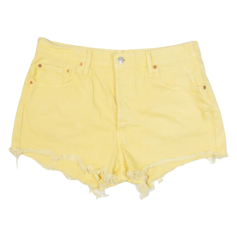 LEVI'S 501 Womens Denim Shorts Yellow M W33
