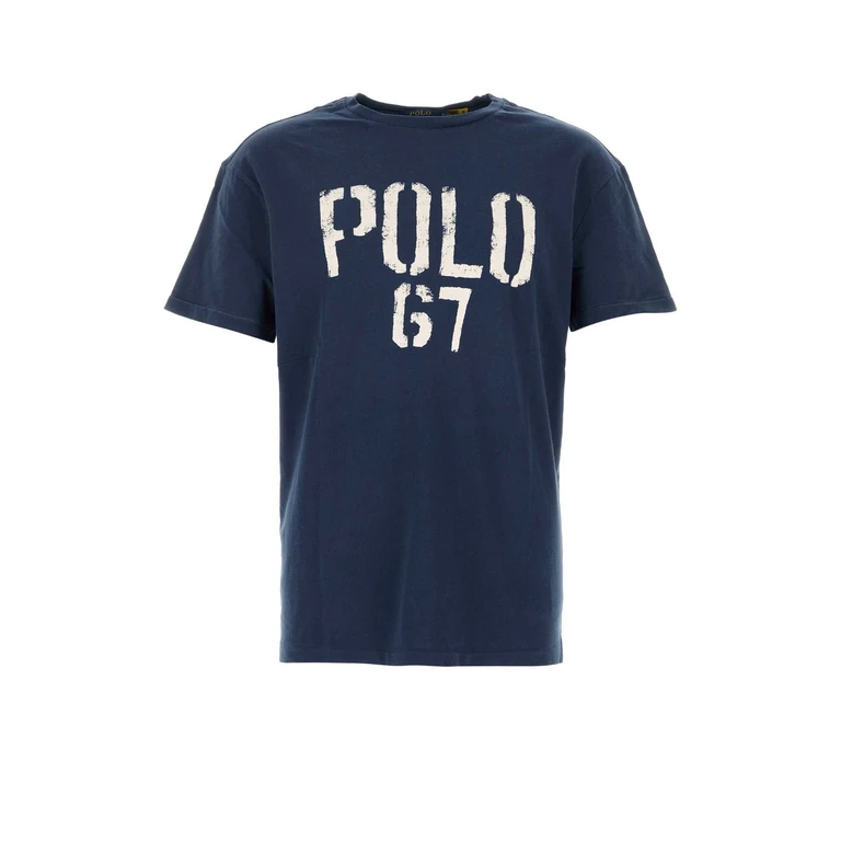 Polo Ralph Lauren Navy Blue Cotton T-Shirt Darkcobalt Exterior - Men