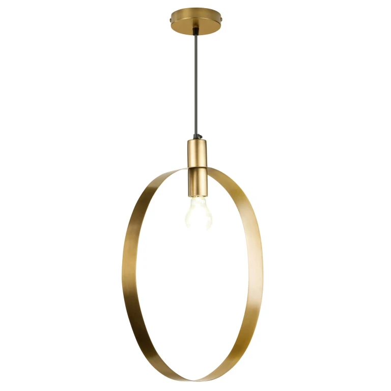 Gold Hoop Hanging Lamp
