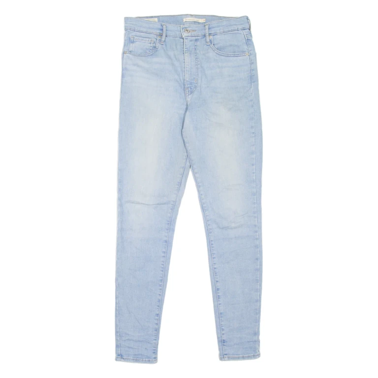 LEVI'S Mile High BIG E Womens Jeans Blue Slim Skinny Stone Wash W29 L30