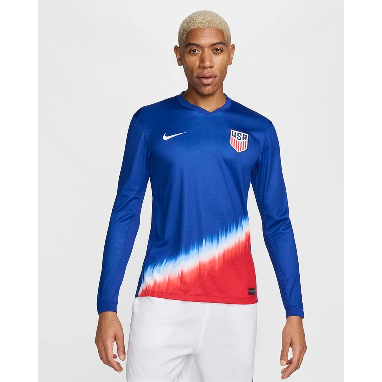 Men's Usmnt 2024 Stadium Away Soccer Long-Sleeve Dri-Fit Replica Jersey
